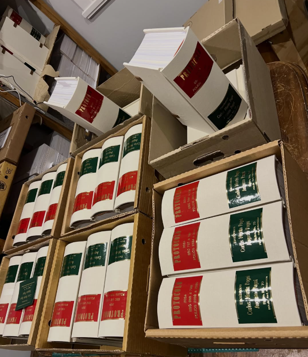 Archivo de protocolos notariales encuadernados